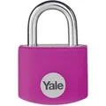 Produktbild: Yale - Ye3b/38/119/1/p Standardsicherheit 38 Mm Aluminium Vorhängeschloss - Rosa - Offener Stahlbügel - 3 Schlüssel