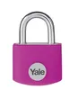 Produktbild: Vorhängeschloss mit Schlüssel, YALE, 38mm Aluminium Schloss, Rosa, 3 Schlüssel