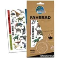 Produktbild: Farbviereck T-Rex World Aufkleber Dino Sticker Dinosaurier Aufkleber für Fahrrad - Roller - Geschenk für Kinderrad und Kinder Fahrradaufkleber | R0016