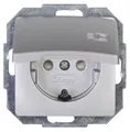 Produktbild: Kopp Paris Schutzkontakt-Steckdose mit Deckel, 1-fach, mit Berührungsschutz, 16A, 250V~, IP20, silber, 920820085