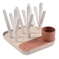 Produktbild: BÉABA, Abtropfgestell Babyflaschen, Großes Fassungsvermögen, Modular, Bis zu 6 Flaschen und Kindergeschirr, Zubehörtopf, Optimierter Abfluss, Leicht zu verstauen, Kompakt, Praktisch, Terracotta