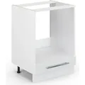 Produktbild: Herdumbauschrank Vicco Fame-Line Weiß Hochglanz 60 cm ohne Arbeitsplatte, Model 33511 - Weiß