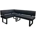 Produktbild: Mid.you Eckbank, Anthrazit, Schwarz, Metall, Textil, 3-Sitzer, L-Form, 181.5x125 cm, Esszimmer, Bänke, Eckbänke