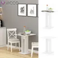 Produktbild: Esstisch Küchentisch Esszimmer Tisch Säulentisch Ewert weiß 65x65 cm Vicco
