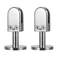 Produktbild: Glasklemmhalter, 2 Stücke Edelstahl Glasklemme, Glashalterungen 8mm, Verstellbarer Glashalterung, mit Unterer Stützsäule, für 5-8 mm Rahmenlose Glaspaneele, Sichtschutzwände, Schwimmbadzäune
