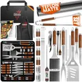 Produktbild: KESSER® Grillbesteck Set 37-teilig Grillzubehör aus rostfreiem Edelstahl Grillset mit Grillzange, Grillwender, 4in1 Grillspatel, Grillgabel, Grill-Spieß, Thermometer, Korkenzieher, Grillmatte & Tasche