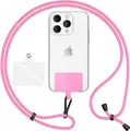 Produktbild: HoldMe Air Edition - Universal Lanyard mit 2 Pads & Karabinerhaken (matt-schwarz) - 160cm Handyband zum Umhängen - Rosa