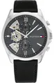 Produktbild: Tommy Hilfiger 1710644 Multifunktion Uhr Herrenuhr Leder Schwarz Neu