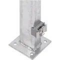 Produktbild: Alberts - Zaunpfosten Mit Platte, Inkl.klemmlasche, Bohrabst:400mm, Fvz.60x40/1100mm, M.sep.zub.