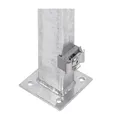 Produktbild: Alberts 677930 Zaunpfosten mit Platte und Klemmlasche | feuerverzinkt | Länge 1100 mm | 60 x 40 mm