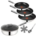 Produktbild: Tefal E30 Jamie Oliver Pfannenset Induktion Pfanne 20,26,28cm+ Schmorpfanne 25cm