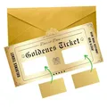 Produktbild: AZMEDA Goldenes Ticket – Rubbel-Gutschein zum Selbstgestalten – personalisierbare Karte mit Rubbelsticker – ideal als Geschenk oder Einladung