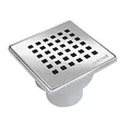Produktbild: Bodenablauf Edelstahl 150x150mm Hofablauf Terrasse Duschablauf Badablauf DN 50