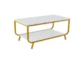 Produktbild: COSTWAY Couchtisch, Marmor, rechteckig, mit Stauraum, 105x55x46,5cm, gold