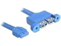Produktbild: Delock USB 3.0 Pin Header - USB-Kabel intern auf extern - 19-poliger USB 3.0 Kopf (W)