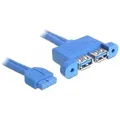 Produktbild: DELOCK Kabel USB 3.0 Pin Header BU > 2x A Buchse 45cm