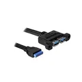 Produktbild: Delock USB 3.0 zu 2X USB 3.0 A Pinheader Kabel