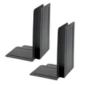 Produktbild: Alco-Albert 4303-10-4 - Buchstützen aus Metall, 4 Stück, schwarz, 14 x 24 x 13 cm, für Schule, Büro und Zuhause