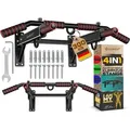 Produktbild: Kesser® 4in1 Klimmzugstange Zur Wandmontage Rutschfesten Griffen Zusätzliche Funktion Für Seile Ringe Und Boxsäcke Mit Verschiedenen Griffpositionen   Rot