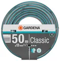 Produktbild: Gardena Classic Schlauch 13 mm (1/2 Zoll), 50 m ohne systemteile: Universeller Gartenschlauch aus robustem Kreuzgewebe, 22 bar Berstdruck, druck- und UV-beständig (18010-20), grau/blau