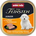 Produktbild: animonda Vom Feinsten Junior Geflügel + Putenherzen (22 x 150 g), Welpenfutter für wachsende Hunde, Nassfutter für Hunde mit fein-stückigen Pasteten, Junior Hundefutter ohne Getreide