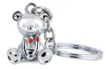 Produktbild: Schlüsselanhänger Teddybär mit roter Schleife, Metall, glänzend von TROIKA