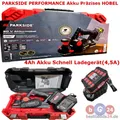 Produktbild: PARKSIDE PERFORMANCE 20 V Akku Präzises HOBEL 4Ah Akku Schnell Ladegerät 4,5A)