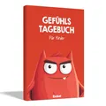 Produktbild: Edubini Gefühlstagebuch Kinder [6-12 Jahre] - Tagebuch Mädchen & Jungs - Gefühle Buch für Umgang mit Emotionen und ein gutes Gefühl, Dankbarkeitstagebuch für Kinder (inkl. 10 Spiele)(rot)