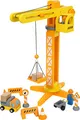 Produktbild: small foot Baukran mit Baustellenzubehör aus Holz, Spiel-Set für Kinder ab 3 Jahren, 12007