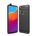 Produktbild: König Design Handyhülle Kompatibel mit Huawei P smart Pro Cover TPU Case Silikon Schutz-Hülle Handy Bumper Carbon Optik Schwarz - Air Cushion Technology