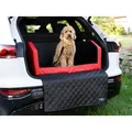 Produktbild: CopcoPet Tier-Autobett Travel Bed Hunde Reisebett rot|schwarz 100 x 80 cm