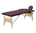 Produktbild: vidaXL Massageliege Massageliege Klappbar 2-Zonen mit Holzgestell Bordeaux-Lila