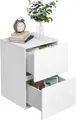 Produktbild: EUGAD Nachttisch (1-St), mit 2 Schubladen in Hochglanz, 40x58x40 cm weiß