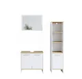 Produktbild: Vicco Badmöbel-Set Elvio, Weiß/Sonoma, 3 Teile, mit Hochschrank, (3-St., 3er Set)