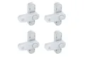 Produktbild: BASI Fensterbeschlag Fenstersicherung (Spar-Set, 4 St), 1-flügelige Fenster, Sperrbügel, Druckknopfsicherung, Weiß, 4 Stück