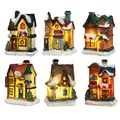 Produktbild: Weihnachtsdorf Mit Beleuchtung Weihnachtslaterne Led 4 6.5 9cm 6pc Set