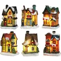 Produktbild: Weihnachtsdorf mit Beleuchtung, Weihnachtslaterne LED, Weihnachtsdekoration A...