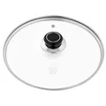 Produktbild: GRÄWE Glasdeckel mit Edelstahlring Ø 24 cm inkl. Dampfaustritt, spülmaschinengeeignet, Topfdeckel, Pfannendeckel, Universaldeckel, hitzebeständiger Deckel