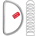 Produktbild: Metall D-Ring 10 mm D Ring halbrund Gurt Schnalle DIY Gurtband Metallring D Form
