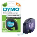 Produktbild: DYMO Schriftband LetraTag 16951 S0721530, 12 mm, schwarz auf transparent, 1 St.