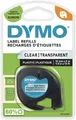 Produktbild: DYMO Beschriftungsband Etikettenband LetraTag 12mm x 4m schwarz auf transparent