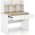 Produktbild: COSTWAY Schreibtisch Kinder, Kinderschreibtisch mit Schublade, Ablagefach & Stauraum, Kindertisch Holz für Kinder ab 3 Jahren, 80 x 48 x 102 cm - Weiß