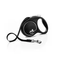 Produktbild: Flexi Black Design Tape Black Medium 5m Retractable Dog Leash/Lead for dogs up t