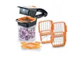 Produktbild: Genius Gemüseschneider Genius Nicer Dicer Quick 7 teilig Set Brombeere, 5 in 1 Multischneider, austauschbaren Messereinsätzen
