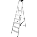Produktbild: Krause Stehleiter Monto Safety, 126344, aus Aluminium mit 6 Stufen