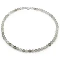 Produktbild: XEN Ametyst grün - Collier 7- 8 mm Kugeln Briolette 45 cm 925 Silber (45 cm)