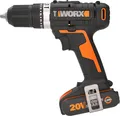 Produktbild: Worx Akku-Schlagbohrschrauber WX370, max. 1600 U/min, (Set), 2-Gang-Getriebe, Bohrstufe + Schlagfunktion, inkl. 2 Akkus & Ladegerät