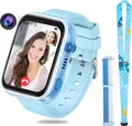 Produktbild: 4G Smartwatch für Kinder,GPS-Tracker, mehrere Desktop-Stile zur Auswahl,Zwei-Wege-Anrufe, Bildkompetenz, SOS, WLAN, wasserdichter Touchscreen (Blau)