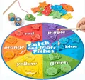 Produktbild: Smartwo Magnetische Angelspiel ab 2 Jahre Montessori Spielzeug 2 3 4 Jahre Fische Angeln Spiel für Kinder Holz Kinderspielzeug Farben Formen Lernspiele Geschenk für 2 Jährige Jungen & Mädchen