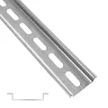 Produktbild: Hutschiene DIN Schiene 35 x 7 x 200 mm verzinkt Tragschiene perforiert gelocht